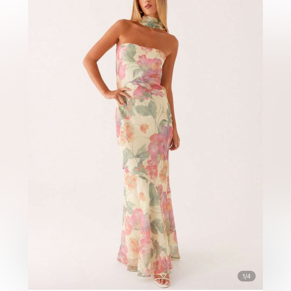 Floral Off the Shoulder Maxi Dress